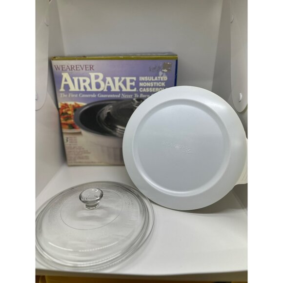 NIB WearEver AirBake 2.5 Qt Insulated Nonstick Casserole Dish W/ Lid & Base - Picture 5 of 10